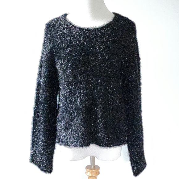 S Vince Boxy Metallic Knit Pullover - Picture 7 of 9
